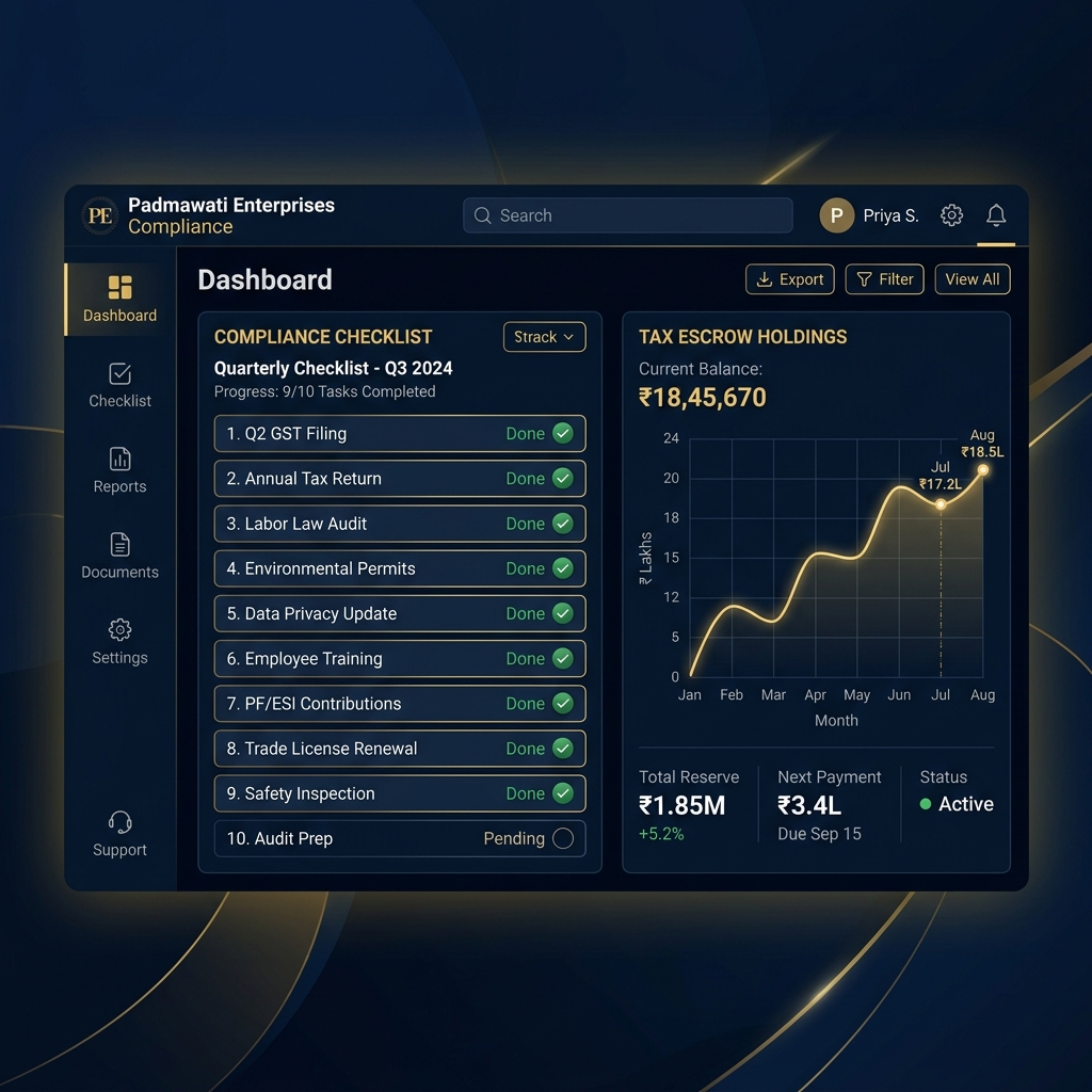 Padmawati Enterprises Automated Compliance Dashboard