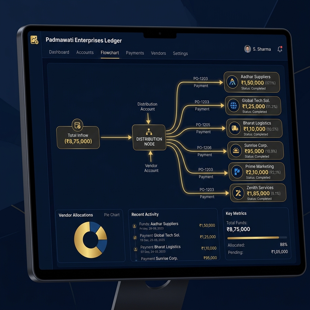 Padmawati Enterprises Dynamic Ledger Routing Dashboard